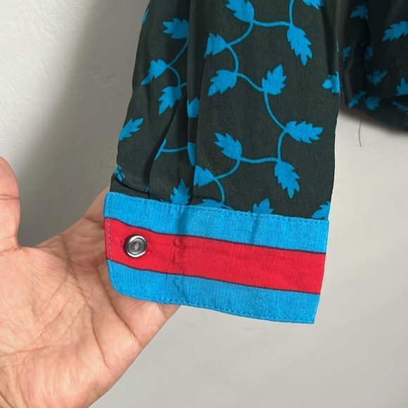 BODEN | Stripe Detail Tie Neck Blouse, size 4 - Picture 3 of 5